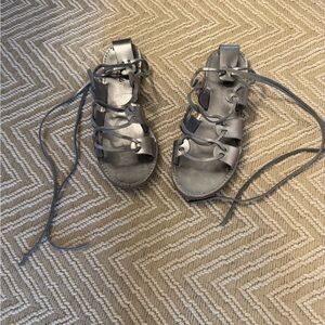 Madewell Gladiator Sandals in silver
